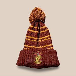 Harry Potter Gryffindor Winter Beanie Hat with Pom